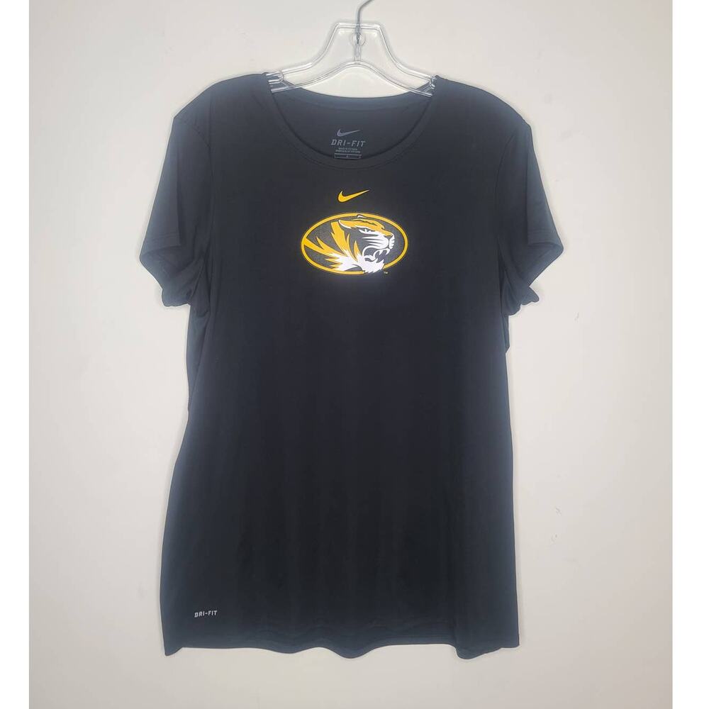 Nike University of Missouri - Mizzou tigers black short sleeve shirt - large